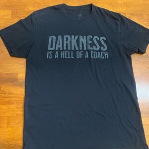 Tango Charlie Darkness Is A Hell of a Coach Black T Shirt